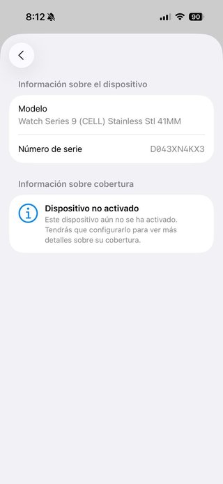 Apple Watch 9 41mm Graphite nuevo
