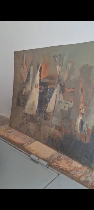 Antiguo óleo sobre lienzo