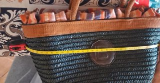 Borsa paglia Laura Biagiotti nera