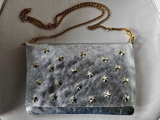 Borsa Braccialini pelle argentata