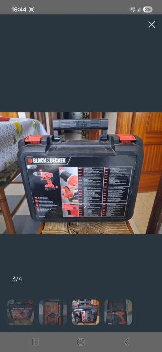 Taladro Black & Decker 12V con maletín