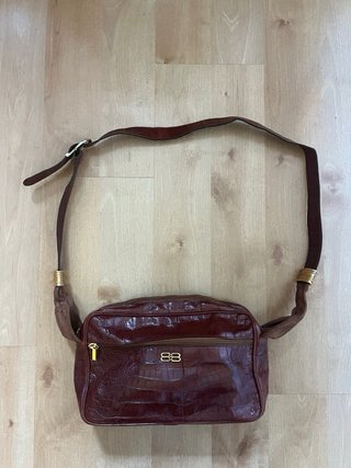 Borsa Balenciaga Vintage Pelle Cocco Logo BB