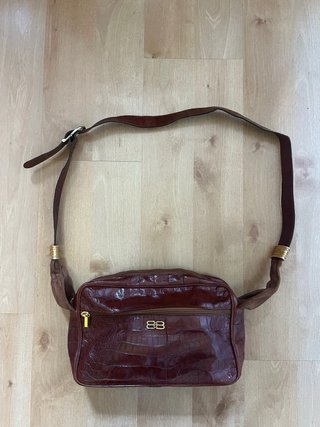 Borsa Balenciaga Vintage Pelle Cocco Logo BB