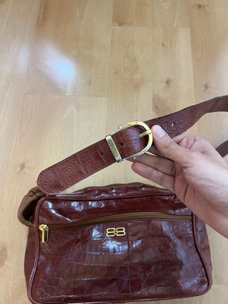 Borsa Balenciaga Vintage Pelle Cocco Logo BB