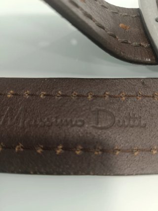 Cinturón de piel marrón para hombre