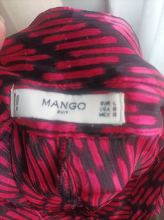 Camisa raso mujer Mango Talla L