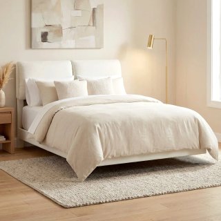 Cama Doble 135x190 cm con Cabecero Acolchado