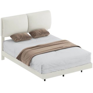 Cama Doble 135x190 cm con Cabecero Acolchado