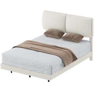 Cama Doble 135x190 cm con Cabecero Acolchado