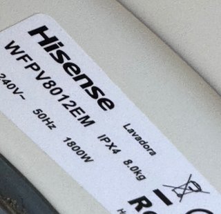 LAVADORA HISENSE DE 8 KILOS EN BLANCO