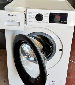 LAVADORA HISENSE DE 8 KILOS EN BLANCO