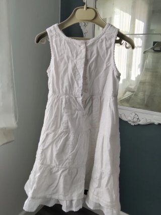 Vestido niña blanco ibicenco 4/5 años