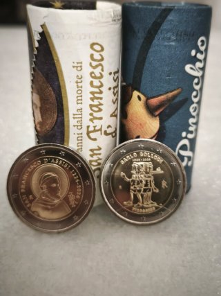 Pareja monedas 2€ Italia 2026 FdC