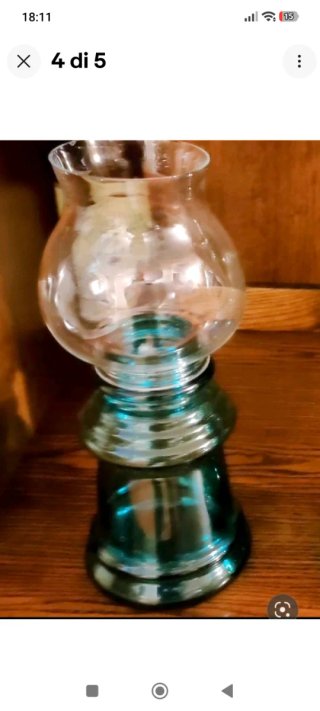 Coppia Lumi Vetro Finissimo Altezza 25cm
