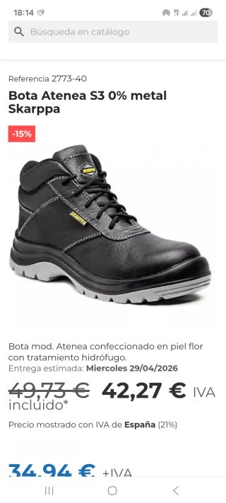 Botas de seguridad SKARPA negras