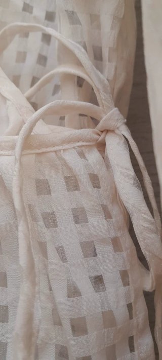 Camisa Levi's blanca cuadros manga abullonada