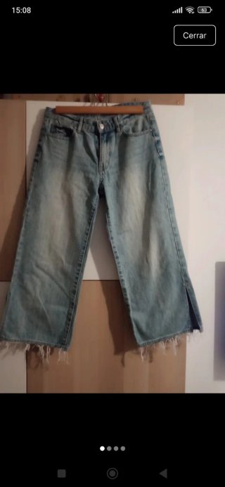 Pantalón culotte Stradivarius azul