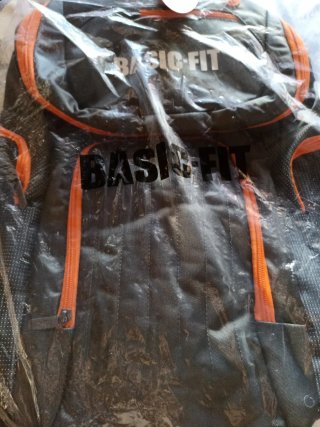 Mochila Basic-Fit Gris y Naranja