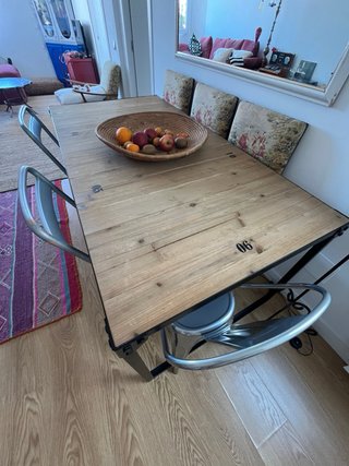Mesa Comedor Industrial Madera y Metal