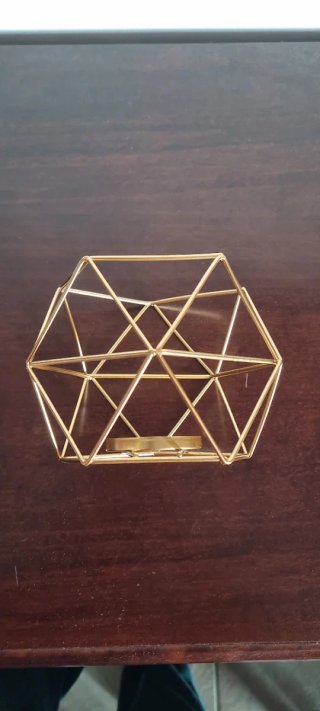 Portacandele geometrico oro