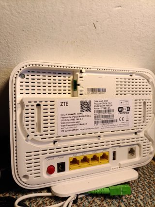 Router ZTE ZXHN F6600P WiFi 6 ONT GPON integrado