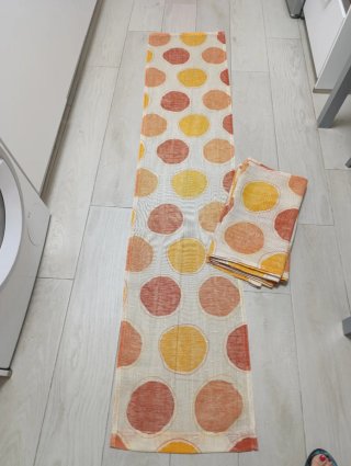 Set di panni e cuscini giapponesi, con barra per tende