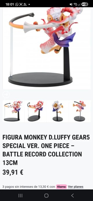 Figura monkey d luffy gear5 One Piece Battle Recor