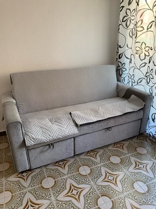 Sofá Cama Chaise Longue Gris