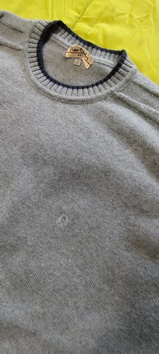 Jersey Pierre Cardin.  Azul - Gris. Hombre.