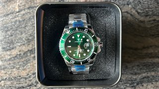 Reloj Frederic Tourbillon Verde y Plateado