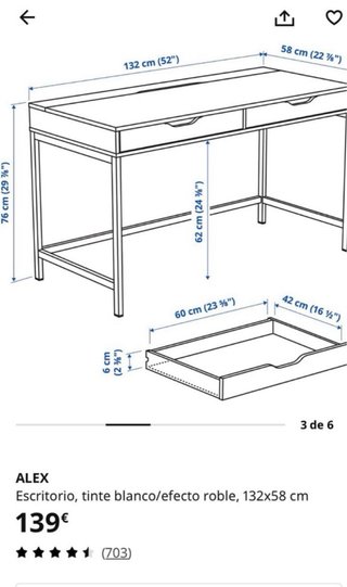 Escritorio madera y metal moderno