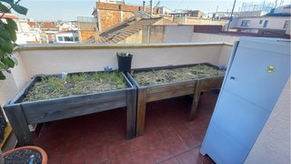 Mesas de huerta de madera