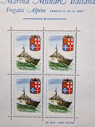 Foglietto francobolli Marina Militare Italiana