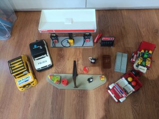 Lote Playmobil Vintage Gasolinera y Coches