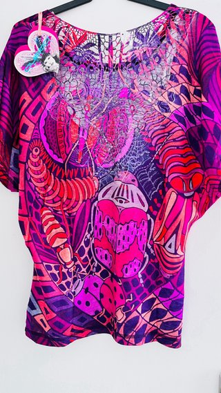 Blusa con encaje Custo Barcelona Mariposa L