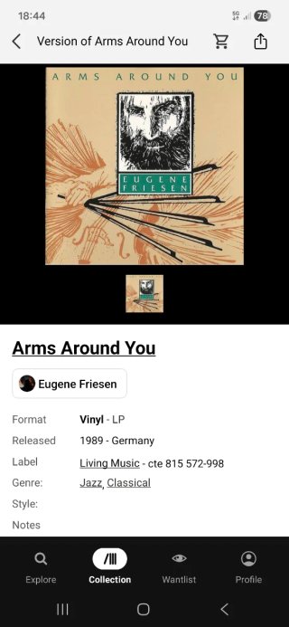 Vinilo Eugene Friesen Arms Around You