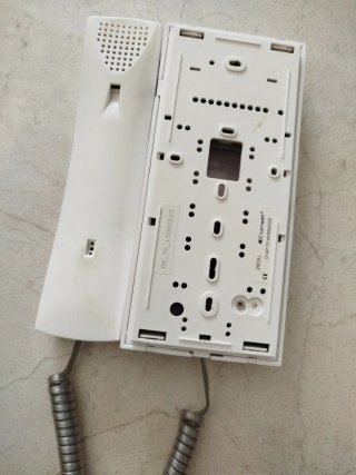 Teléfono portero automático blanco