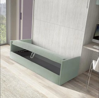 CAMA ABATIBLE CON SOFÁ– Máximo aprovechamiento de