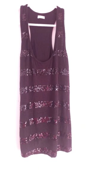 Top Oysho negro lentejuelas