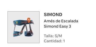 Arnés de escalada Simond Easy 3 Talla S/M