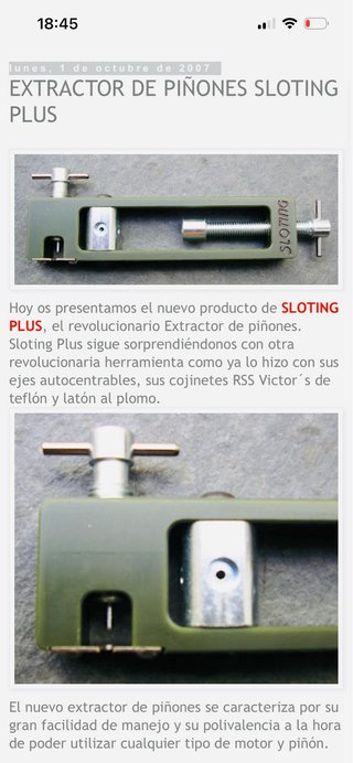 Extractor piñones Sloting Plus Slot clavador scx