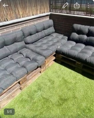 Sofá de Palets Gris para Terraza