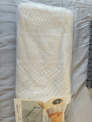 Colcha Ganchillo Blanco 210x250 cm