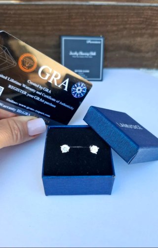 Orecchini Moissanite GRA Certificati LAMVOICE