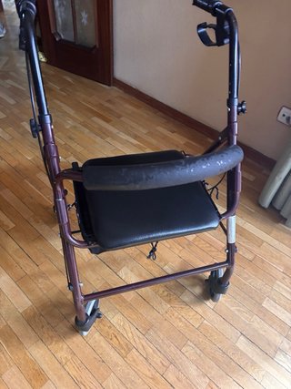 Andador con asiento y ruedas