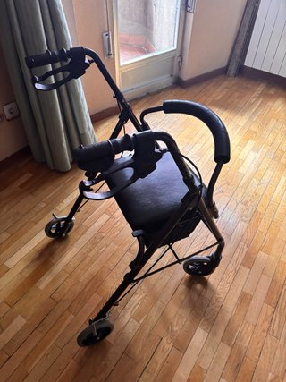 Andador con asiento y ruedas