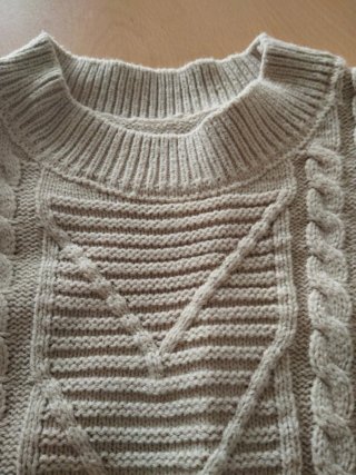 Jersey punto mujer beige talla única