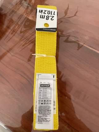 Cinturón artes marciales amarillo 2.8m