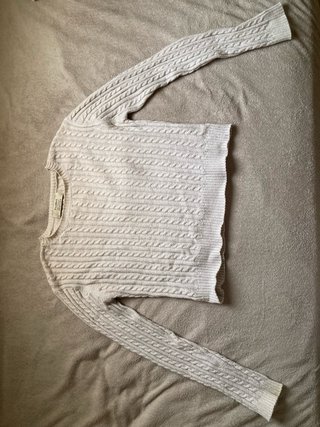 Jersey de lana trenzado Pull&Bear beige