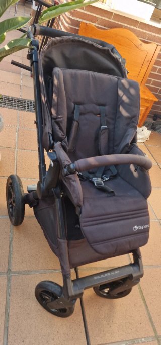 Carrito Jane Muum Negro plegable, regulable altura